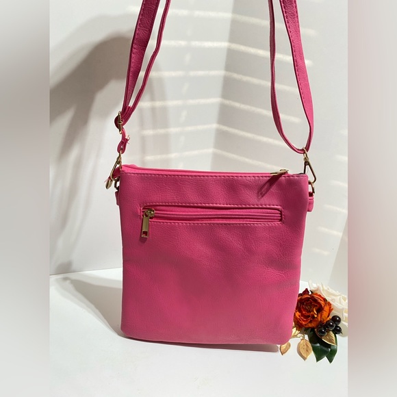 Metallic-Sheen Magenta Crossbody Bag -NWOT ♦️ - Picture 4 of 9